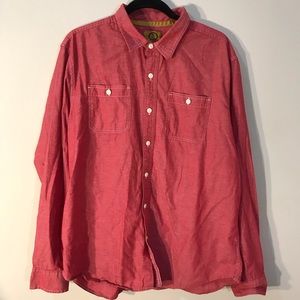 Red Speckled Button Up